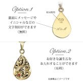 ゴールド ネックレス ハワイアンジュエリー ネックレス ゴールド イエローゴールド ネックレス 刻印 無料 誕生石入れ可 ティアドロップ14K K14 14k k14カットあずきチェーン太1.4mm ギフトラッピング可能 プレゼント ハロウィン 【品番：CG-GP119-CH1020】