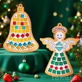 竹製 コースター手づくりキット クリスマス 全14種類 工作キット モザイクタイルでコースター手づくりキット 夏休み 男の子 女の子 小学生 低学年 高学年 子供 幼児 大人向け 子供会 敬老の日