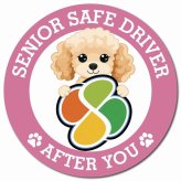 カーサイン 高齢者マーク SENIOR SAFE DRIVER コッカプー マグネット 強力 直径13cm 肉球 日本製 車 ステッカー