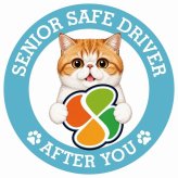 カーサイン 高齢者マーク SENIOR SAFE DRIVER エキゾチックショートヘア ステッカー シール 直径13cm 肉球 日本製 車