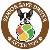 カーサイン 高齢者マーク SENIOR SAFE DRIVER ボストンテリア ステッカー シール 直径13cm 肉球 日本製 車