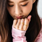 ハワイアンジュエリー リング 指輪 レディース メンズ スチールシルバー イエローゴールド ピンクゴールド スクロール 波 ギフト サージカル ステンレス プレゼント ペア