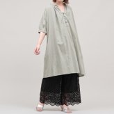 総レース ロングペチパンツ レディース ペチコート レースパンツ 見せパン 裏地付き ウエストゴム レイヤード 重ね着 ワンピース スカート インナー 