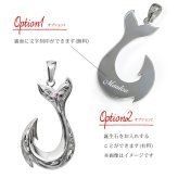 ハワイアンジュエリー ネックレス フィッシュフック モアナ ペアネックレス 2本セット 刻印 無料 誕生石入れ可 Mサイズ Lサイズ シルバー925 大人 友達 長さ選べる カップル 夫婦 プレゼント ハロウィン 【品番：CG-SP2725-SP2926P】