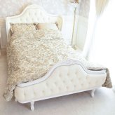 女王様の ホワイト マホガニー家具 アンティーク インテリア 家具 すのこ お城 お姫様 睡眠 フレーム