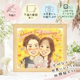 記念日のお祝いに、記念に残る似顔絵を作りませんか。 両親 似顔絵 プレゼント 贈り物 手描き ギフト 名入れ 記念日 結婚記念日 お祝い 誕生日 両親 恋人 彼女 彼氏 名入れ 下書き確認 修正無料 そっくり 宝物 親孝行 サプライズ 宝物 記念日 夫婦 一生もの お祝いの品 還暦祝い 引っ越し 色紙 大人数 卒寿祝い カラフル 感謝 ブライダルギフト キレイ 応援 家族 二次会 長寿祝い