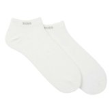 ヒューゴ・ボス HUGO BOSS ソックス アンクル丈 2足組 セット ロゴ コットン混紡 ストレッチ ギフト 靴下 50469849 100 メンズ ホワイト