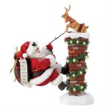 Up the Chimney 34.2cm | サンタ サンタクロース 人形 置物 フィギュア クリスマス ホリデー Possible Dreams 正規輸入品