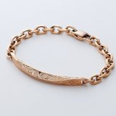 ハワイアンジュエリー ブレスレット つけっぱなし レディース 刻印 ステンレス 金属アレルギー ブランド 大人 プレート スクロール 波 ローズゴールドカラー ハワジュ 金アレ サージカルステンレス クリスマス 誕生日 記念日 母の日 プレゼント テラグラティア Terra-gratia【gbss132rg】単品