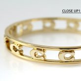 コーチ バングル レディース ブランド COACH シグネチャー C オープンワーク ブレスレット 571291GLD100 ゴールド アクセサリー