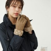 ムートン 手袋 グローブ レディース ダブルフェイス 冬 【ネコポスで送料無料】【名入れ 可能】 羊毛 羊革 暖かい 秋 女性 防寒 リアルファー レザー グローブ 5本指 ナッパ加工 スエード加工 ギフト プレゼント 7F (01000896r)