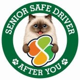 カーサイン 高齢者マーク SENIOR SAFE DRIVER ヒマラヤン ステッカー シール 直径13cm 肉球 日本製 車