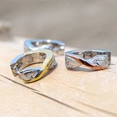 ハワイアンジュエリー ピアス 太陽 片耳用 ステンレス レディース メンズ シルバー ゴールド ピンクゴールド スクロール 波 ユニセックス 男女兼用 フープ スタッド 金属アレルギー対応 サージカル プレゼント