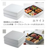 重箱 2段 おしゃれ 4～6人用 24cm角 4400ml 大型 二段重 シール蓋 仕切り1段分付 日本製 紀州漆器