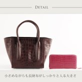 クロコダイル マット ハンドバッグ フランス レディース ブルーグレー/ルビー/ワイン/ネイビー/ダークブラウン/ブラック フォーマルバッグ 保証書 付き 女性 ギフト プレゼント 4FA (06001016r)