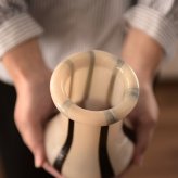 ferm LIVING ファームリビング Riban リバン 北欧 花瓶 フラワーベース 高さ15cm 北欧雑貨ガラス花瓶 ガラス モダン ブランド 人気 おしゃれ インテリア フラワーベース 白 ホワイト クリーム 雑貨 オブジェ