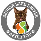 カーサイン 高齢者マーク SENIOR SAFE DRIVER バーミーズ マグネット 強力 直径13cm 肉球 日本製 車 ステッカー