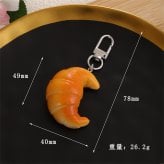 パン キーホルダー 食品サンプル風 ミニチュア フード バッグチャーム ドーナツ バゲット クロワッサン 牛角パン かわいい おしゃれ 鍵飾り 小物 雑貨 プレゼント