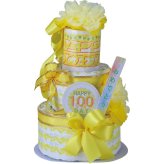 おむつｄｅケーキ １００ＤＡＹ [26-0267-113] ＭＥＭＯＲＹ ２段 ２５ ００４ １００ＤＡＹ プレミアムギフト 贈り物 お祝い 日本製 内祝い 出産内祝い 結婚内祝い 快気祝い 新築祝い お返し 贈り物 プレゼント ギフト
