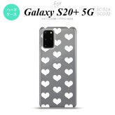 SC-52A SCG02 Galaxy S20+ 5G スマホケース ハードケース ハート A 白 メンズ レディース nk-s20p-019