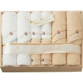 【直送】今治謹製 至福タオル バス フェイスタオルセット [26-7072-091] SH55200 今治タオル 木箱入り 綿100% なめらか 絹のような光沢 心地よい肌触り 日本製 内祝い お返し 贈り物 ギフト