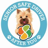 カーサイン 高齢者マーク SENIOR SAFE DRIVER ノーリッチテリア ステッカー シール 直径13cm 肉球 日本製 車