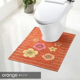 ラグ マット 洗える イタリア製ジャガード織りトイレマット-フィオーレ トイレタリー トイレ ホットカーペット対応 丸洗いOK 花柄 カラフル かわいい おしゃれ イタリア ウォッシャブル 滑りにくい コンパクト収納可能