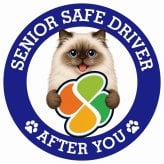 カーサイン 高齢者マーク SENIOR SAFE DRIVER ヒマラヤン ステッカー シール 直径13cm 肉球 日本製 車