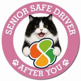 カーサイン 高齢者マーク SENIOR SAFE DRIVER キムリック マグネット 強力 直径13cm 肉球 日本製 車 ステッカー