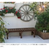 ウッドデッキ ユニット縁台ベンチ hiyori ひより プランターセット 幅155・奥行55 ウッドデッキ 簡単組立 縁側 DIY 木製 天然木 庭 ベランダ マンション おしゃれ ガーデン 屋外 家具 ブラウン ダークブラウン アウトドアリビング 小型