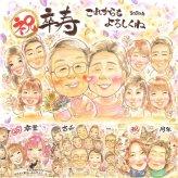 誕生日のプレゼントに、笑顔を届ける似顔絵はいかがですか。 ギフト 似顔絵 卒寿 名入れ 贈り物 プレゼント 手描き 誕生日 長寿 白寿 お祝い 記念日 大人数 孫 祖父母 ご両親 修正無料 下書き確認 名入れ かわいい サプライズ 喜ばれる 一生もの 90歳 卒寿祝い 宝物 長寿 バレンタインデー 米寿祝い 二次会 お祝い返し メモリアルギフト 色紙 長寿祝い お祝いの品 ホワイトデー 応援