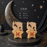 国産ヒノキの星座組み木｜全12星座セット｜木製インテリア・誕生日プレゼント