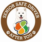 カーサイン 高齢者マーク SENIOR SAFE DRIVER 北海道犬 ステッカー シール 直径13cm 肉球 日本製 車