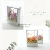 プリザーブドフラワーアレンジメント 【Natural Frame】　 窓枠のようなフレームのプリザーブドフラワーです。やさしい色の組み合わせで自然の中にある色彩の美しさを楽しんで頂けます。プリザーブドフラワー 誕生日 花 プレゼント お祝い グリーン 和 ギフト メッセージ 送料無料  プレゼント おしゃれ リビング インテリア 枯れない花 土日発送 母の日 敬老の日 お中元 お歳暮
