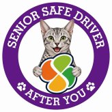 カーサイン 高齢者マーク SENIOR SAFE DRIVER エジプシャンマウ ステッカー シール 直径13cm 肉球 日本製 車