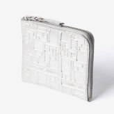 コムデギャルソン COMME DES GARCONS EMBOSSED LOGOTYPE エンボスロゴタイプ HALF ZIP WALLET ハーフジップ ウォレット SA3100EG ミニ財布 L字ファスナー コインケース ユニセックス 財布