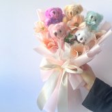 ぬいぐるみブーケ 【 くま束 】 かわいい花束 ランキング1位 発表会 誕生日 生誕祭 イベント 差し入れ 出産祝い 周年祝い 結婚式 結婚祝い 卒業祝い 卒園祝い 入学祝い 入園祝い 開店祝い くま ぬいぐるみ テディベア 花束 くま好き プレゼント