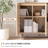 キャビネット サイドボード チェスト ディスプレイ ラック 収納 引き出し 扉付き オープン棚 オープンラック 可動棚 本棚 食器棚 リビングボード ファミリー 一人暮らし ワンルーム リビング 寝室 ダイニング キッチン 幅98 ナチュラル シンプル 北欧