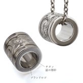 ハワイアンジュエリー ペア ペンダントトップ 金属アレルギー 対応 純チタン 刻印 無料 誕生石 チューブ Lサイズ チェーン別売りステンレスより軽く肌に優しい カップル プレゼント ハロウィン 【品番：TIP401LP】