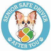 カーサイン 高齢者マーク SENIOR SAFE DRIVER パピチワ ステッカー シール 直径13cm 肉球 日本製 車