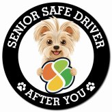 カーサイン 高齢者マーク SENIOR SAFE DRIVER ヨーチー マグネット 強力 直径13cm 肉球 日本製 車 ステッカー