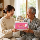 百寿祝い 100歳 名入れ刺繍付き 今治オーガニック フェイスタオル ピンク 箱入り ギフト