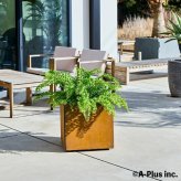 コールテン鋼 高級植木鉢 おしゃれ 大型 スクエア 50cm四方 アンティーク 経年美 Patina スクエアプランターL500 A-PLUS 屋外 観葉植物 多肉植物 サボテン シンボルツリー 寄せ植え 花 鉢カバー 北欧 モダン 玄関 庭 パティナ