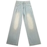 ワイドデニムパンツ レディース 通販 レディースジーンズ ハイウエストデニム ジーパン ワイドパンツ 美脚シルエット ゆったり ダボ感 ビッグシルエット カジュアル タックイン 体型カバー レトロ風 ベルトループ付 ルーズフィット レディースファッション