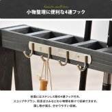ガーデン・ツール収納ラック ONGZ0411 完成品 天然木 収納ボックス ヴィンテージ 幅58.5cm 奥行26.5cm 高さ68cm ガーデン雑貨 木製ツールスタンド 掃除用具入れ フック付き収納 傘立て 木製スタンド 天然木 杉 屋外収納 ガー