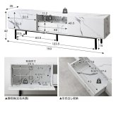 大理石柄テレビ台 幅150cm×奥行35cm×高さ42cm リビング パーティクルボード MDF スチール メラミン 組立品 ノイズレスなデザインが空間をスタイリッシュに演出します 小物やAV機器をまとめて整理可能 マーブルホワイト マーブルブラック 新生活