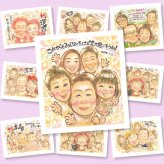 記念日の記念に、より気持ちが伝わる贈り物に。修正無料・下書き確認付き。安心してご注文いただけます。 プレゼント 似顔絵 家族 ギフト 手描き 名入れ 贈り物 記念日 記念 お祝い 誕生日 感謝 大人数 家族 おばあちゃん おじいちゃん お父さん 両親 下書き確認 修正無料 名入れ 親孝行 宝物 サプライズ 喜ばれる 感謝 家族 一生もの 披露宴 引っ越し バレンタインデー お祝い返し ハロウィン