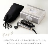 ロールブラシアイロン クレイツ ネジッタ 26mm CREATEs CIBIT-G02FG ヘアアイロン ホットブラシ ブラシアイロン カールアイロン 前髪 トップ ふんわり 内巻き 3段階温度 CAREモード 折りたたみ 軽量 コンパクト 海外対応 ポーチ付き 旅行 美容家電 女性 母 妻 誕生日 母の日 プレゼント ギフト