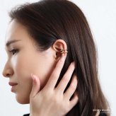 ステンレス 2連イヤーカフ シンプル ライン メタルイヤーカフ 重ね付け風 ゴールド 18KGP ミックス 片耳1点 可愛い プチプラ 耳の穴不要 痛くない レディース 女性 金属アレルギー対応フェイクピアス ノンホール イヤリング