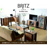 テレビ台 テレビボード ヴィンテージ風シートがおしゃれなブルックリンスタイルの 。無骨すぎないデザインで男女問わずご使用いただけます。可動棚で収納も柔軟に対応。